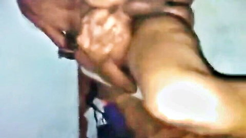 Intense interracial doggy style with ebony woman and light-skinned man, Brazilian amateur