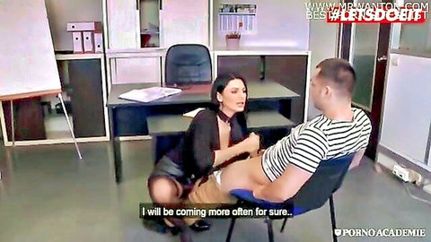 Ania Kinski Polish MILF teacher anal riding principal in school