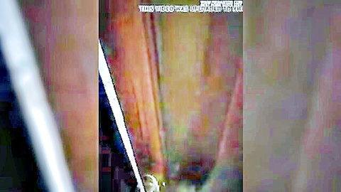 Blurry wife and friends adult scene with red curtains, video taken down