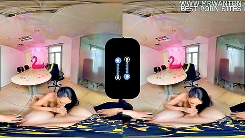 Busty Latina Katrina Moreno nude teasing pose in VR porn