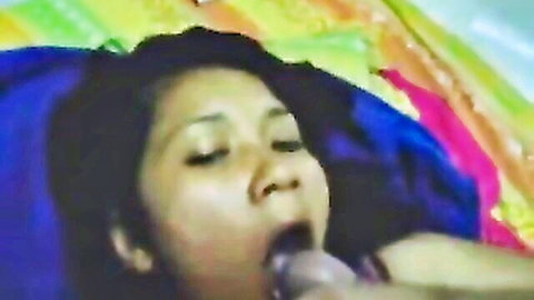 Asian woman intensely sucking cock and swallowing cum in amateur scene