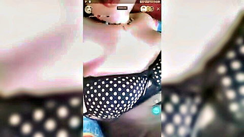 Hyattam African girl masturbating solo in polka dot bra