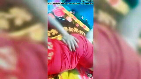 Asraa from Egypt in pink saree with hand touching thigh intimately