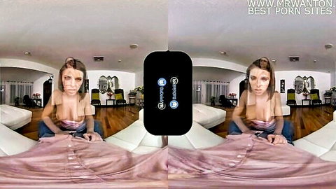 Adriana Chechik in BaDoinkVR squirting POV as sex-addicted teen