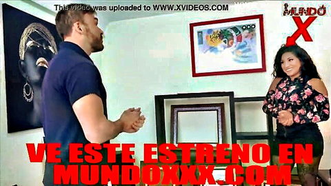 Latina teacher Ella in off-shoulder top with student, MundoXXX scene