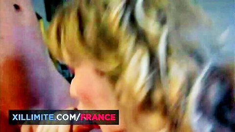 Hot blonde in intense threesome needing two cocks for satisfaction, Made In France