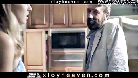 Blonde niece seduced by dirty uncle in taboo kitchen encounter