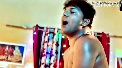 Indian muscular man in passionate erotic scene from Nancy Bhabhi sex video