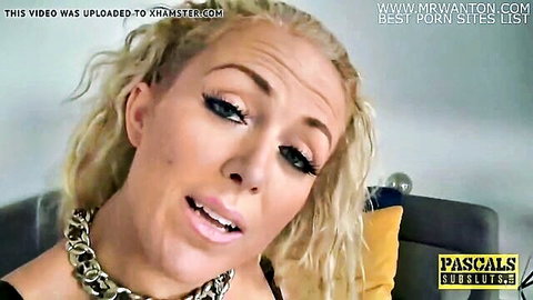 Rebecca Smyth UK MILF teases in Pascals Subsluts kitchen scene