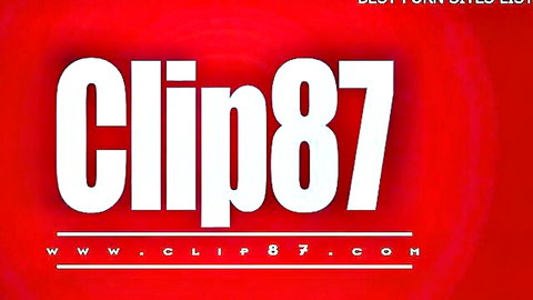 Clip87 logo on red background for best porn sites