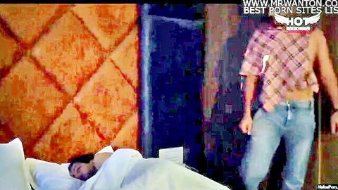 Man watches sleeping Indian woman in bed, Instinct 2020 web series scene