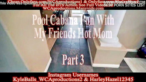 Harley Haze pool cabana fun with friends hot mom part 3