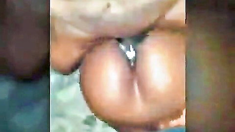 Ebony big ass spread for creampie deep in pussy closeup