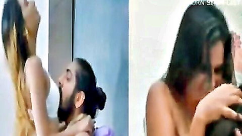 Indian wife swaps with husband and Swamiji in explicit threesome oral scene