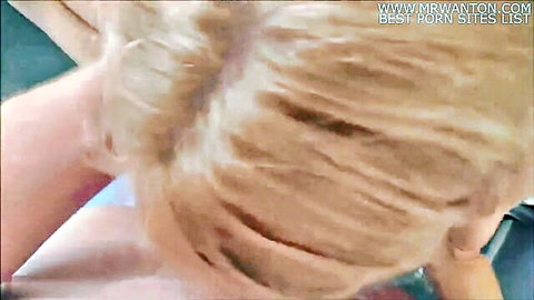 Blonde milf in ecstasy during morning creampie session
