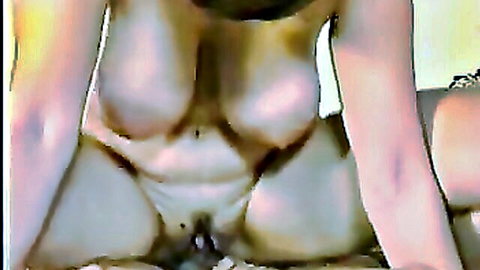 Russian mature woman nude, spreading legs to expose shaved pussy