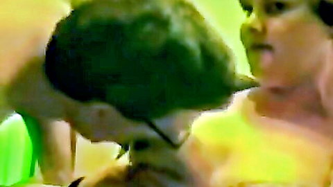 Cynthia exposes her big tits in close-up tease with man kissing neck