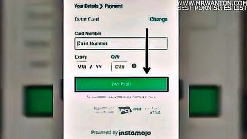Screenshot of payment form with card details on mrwantdon.com best porn sites list