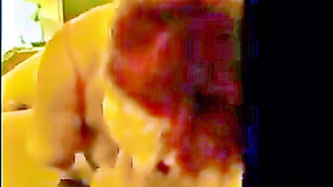Mature woman with red lipstick sucking thick cock in closeup POV blowjob