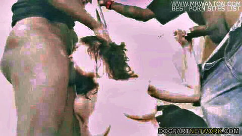 Ashley Adams face fucked by multiple BBCs in intense gangbang scene