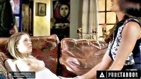 Silvia Saige as MILF pastor's wife seduces topless closeted lesbian church girl