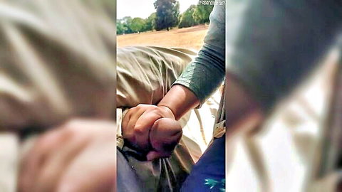 Arabic hijab woman handjob outdoors at picnic