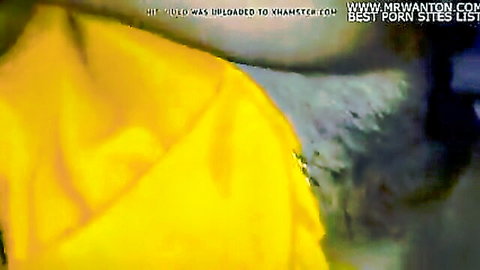 Desi village girl in new yellow saree, teasing curves
