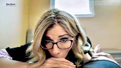 Cory Chase as horny stepmom with big tits, seductive gaze and glasses