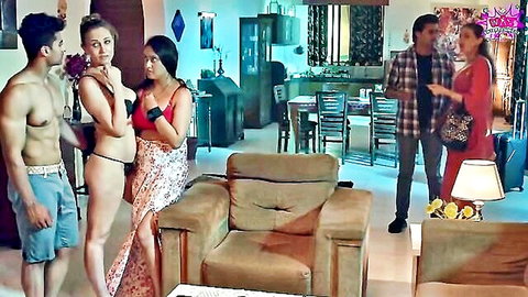 Steamy Lady Hunter Hindi web series with sexy Indian women in lingerie and muscular men