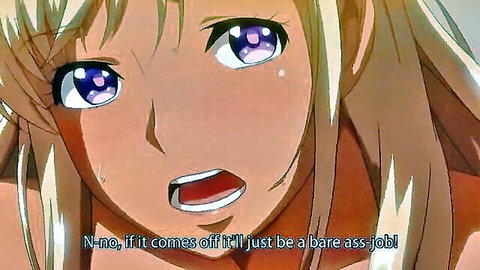Blonde hentai girl Chii-chan surprised in bare ass job scene