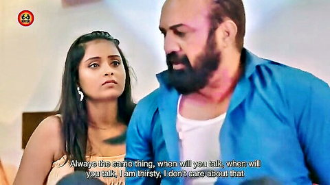 Indian couple in tense conversation from Hindi hot web series Buddha Pyaar