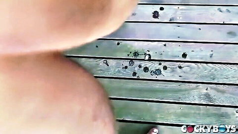 Angel Rivera exposed ass cum dripping from Max Konnor gay fuck