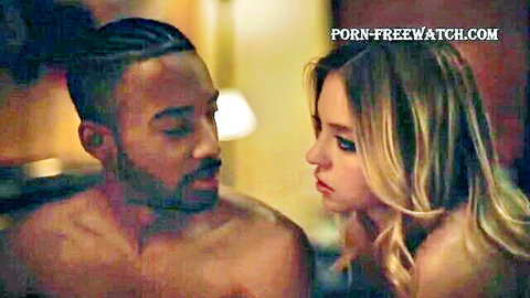 Sydney Sweeney nude tits sex scene with black man in Euphoria