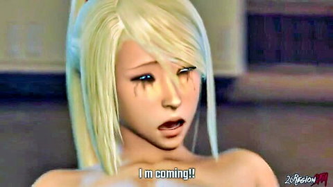 Busty 3D blonde hentai girl climaxing with teary eyes and open mouth