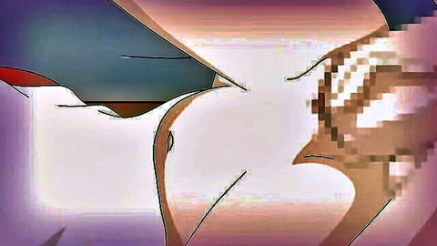 Hentai anime girl with big tits in explicit vaginal penetration side view