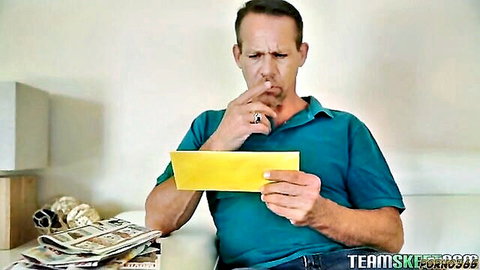 Older white guy with ebony babe in intense interracial fuck scene