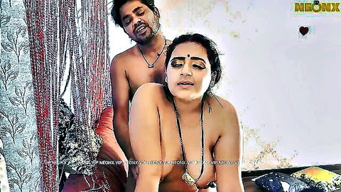 Desi bhabhi in passionate doggy style sex with lover, NeonX