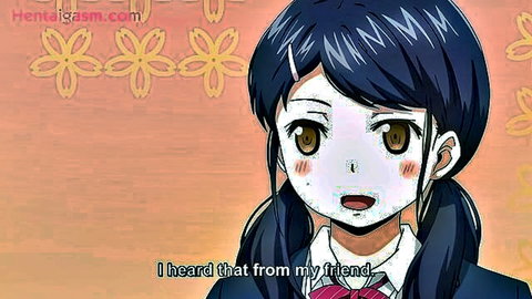 Cute anime schoolgirl in uniform with black twin tails, blushing from hentai '1Ldk Jk Ikinari Doukyo Micchaku! Hatsu Ecchi! 2'