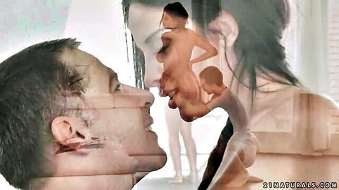 Anissa Kate nude intimate embrace with lover, passionate kiss