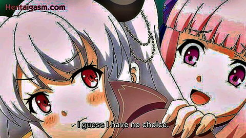 Hentai anime girls Colette and friend in close teasing pose