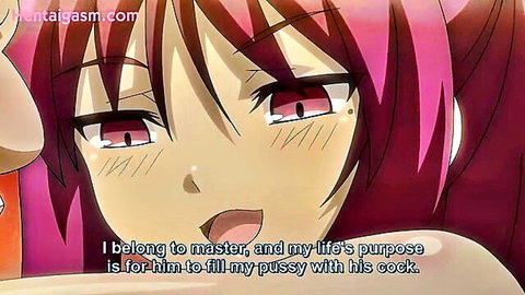Pink-haired kunoichi hentai girl submits to master in Ajisai 2
