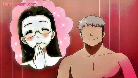 Hentai glasses schoolgirl fantasizes about muscular older man in Seika Jogakuin Kounin Sao Ojisan 2
