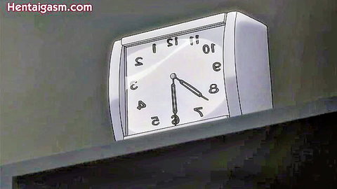 Anime clock on desk from uncensored hentai Green Eyes Ane Kyun