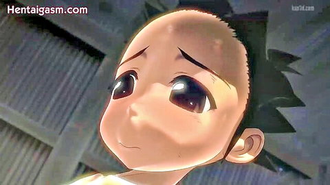 Emotional 3D hentai boy close-up from Takarasagashi No Natsuyasumi