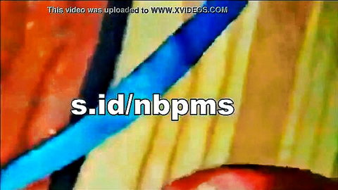 Xvideos upload notification overlay on colorful striped background