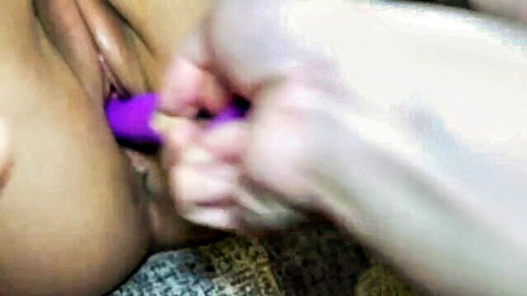 Shino amateur uncensored dildo insertion closeup, explicit toy play
