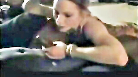 Freckled redhead amateur deepthroats big black cock in sloppy interracial blowjob