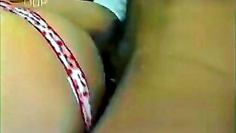 Busty Japanese babe's big ass exposed in bikini with cumshot