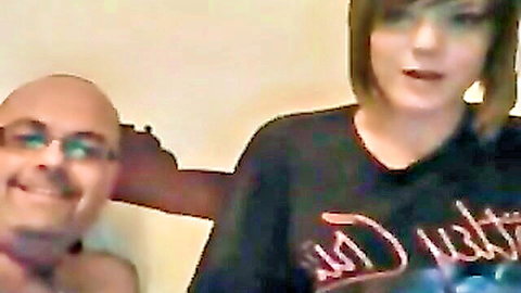 Amateur webcam dad and daughter roleplay closeup