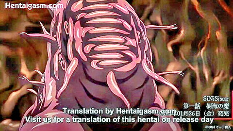 Massive writhing pink tentacles from hentai monster poised for tentacle fuck action